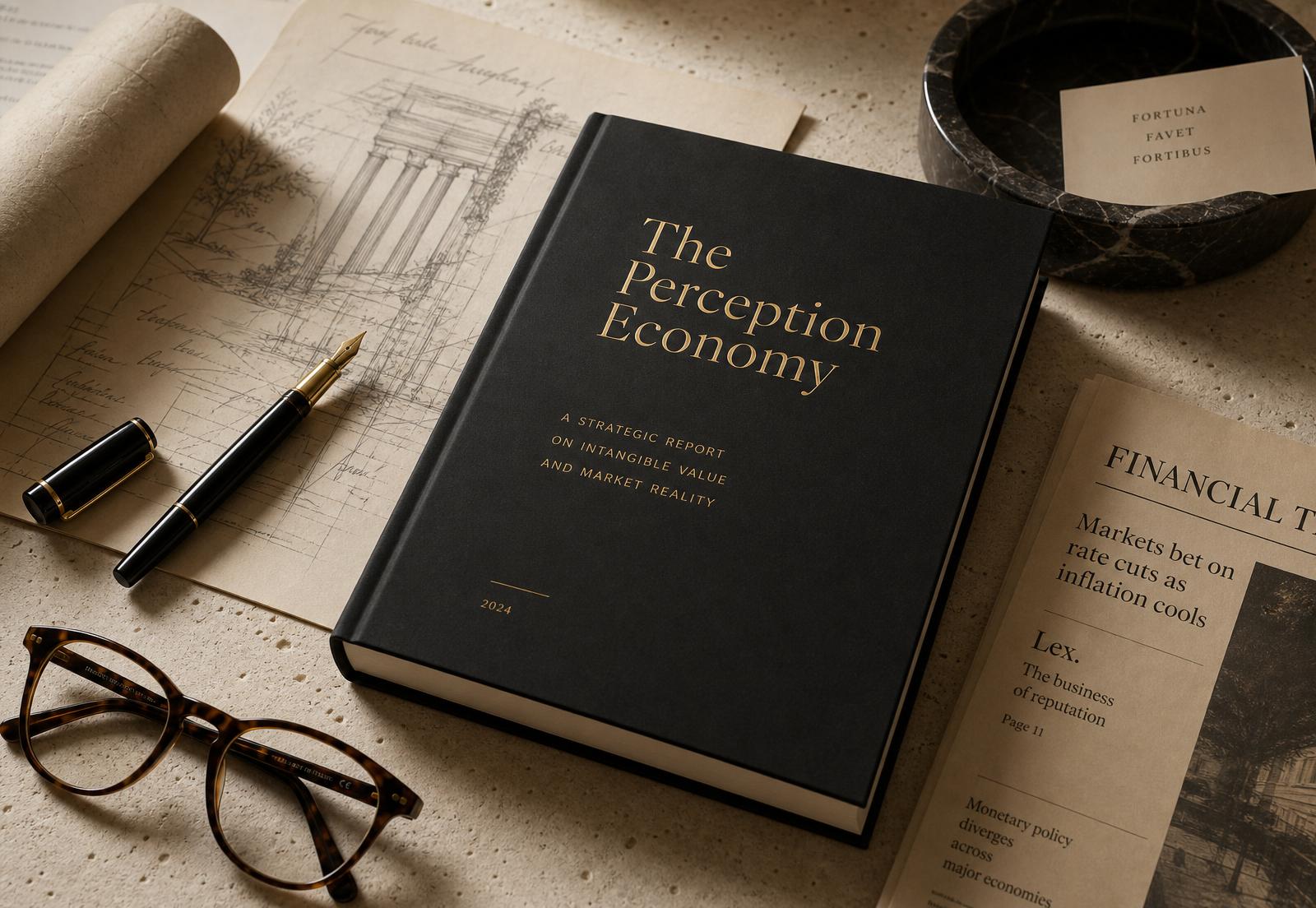 The Perception Economy: hardcover report and architectural notes